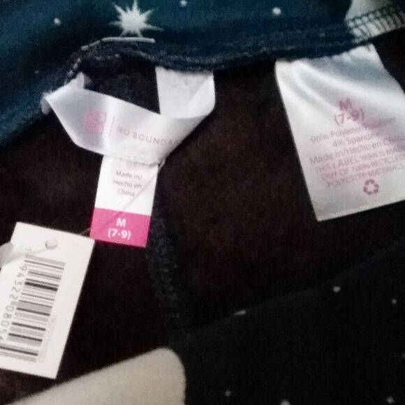 No Boundaries NOBO Leggings Christmas Santa Penguin Lined Jr Medium 7-9 New OOS - Picture 5 of 7